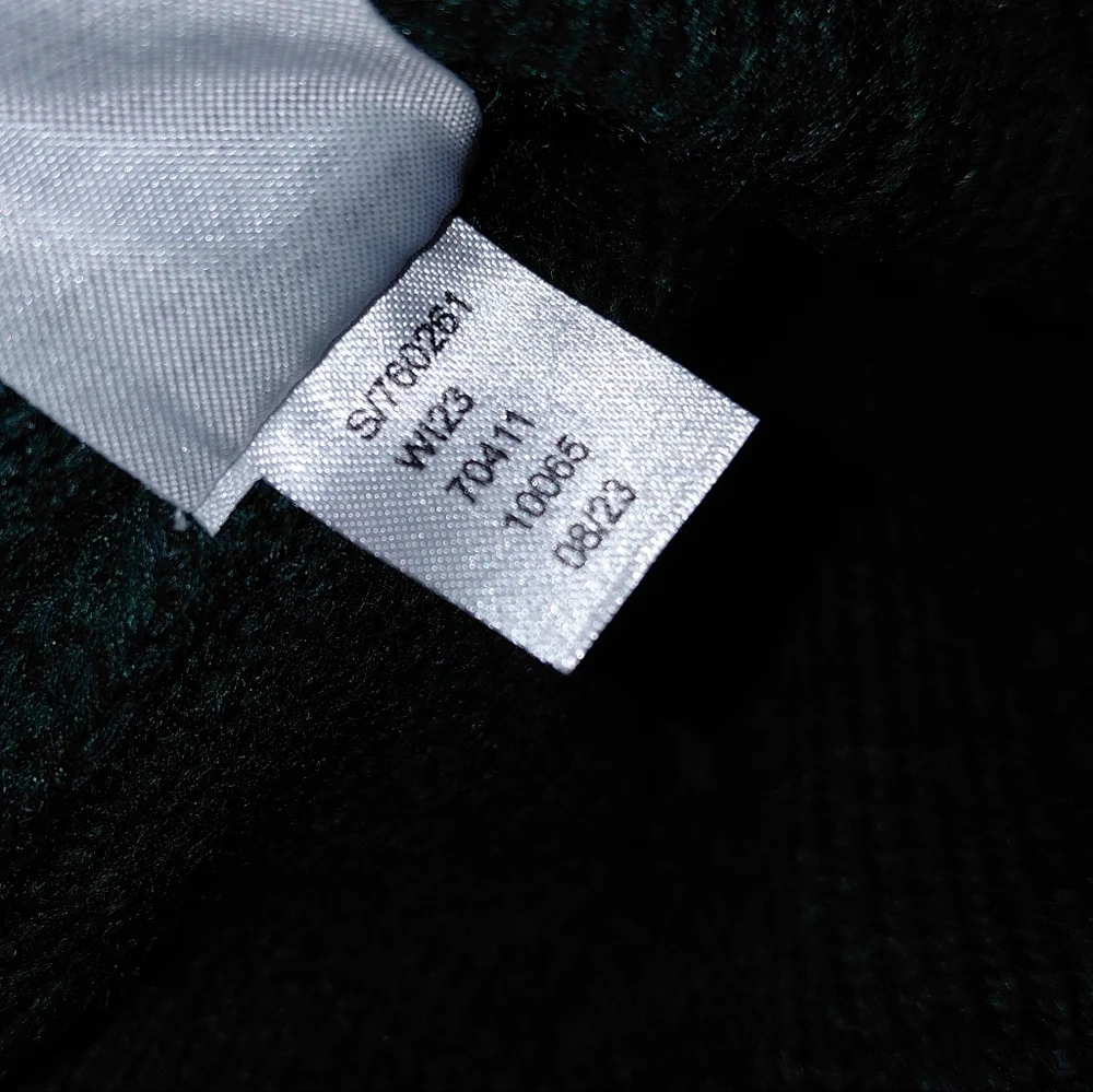 LOFT Green Bobble Knit Ruffle Hem Sweater | Size Large | NWT